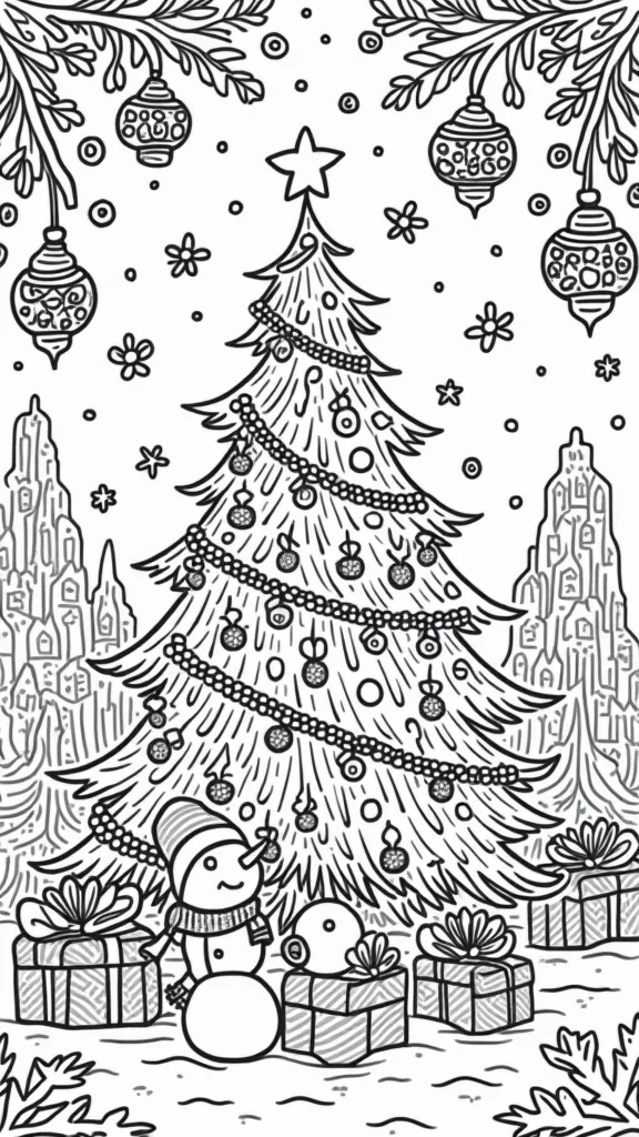 coloriage de point de Noël